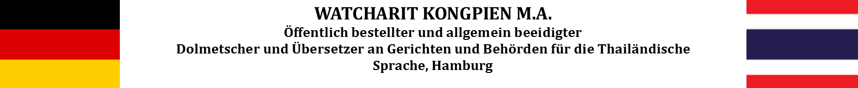 Thai Dolmetscher Hamburg Kongpien